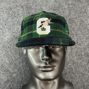 Grizzly Griptape Duck Season Y2K Vintage Green Flannel Hat Cap Adj. Strap OSFM